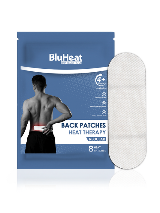 BluHeat Back Pain Relief Patches - (Pack of 8 Regular Patches)